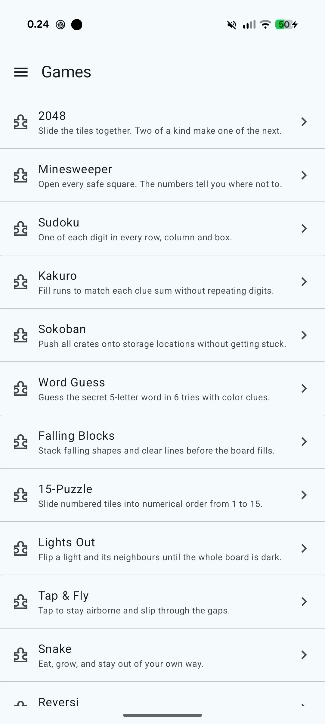 Fuusio Games screen