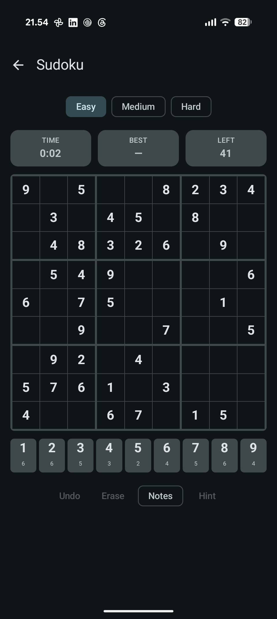 Fuusio Sudoku Applet Screen